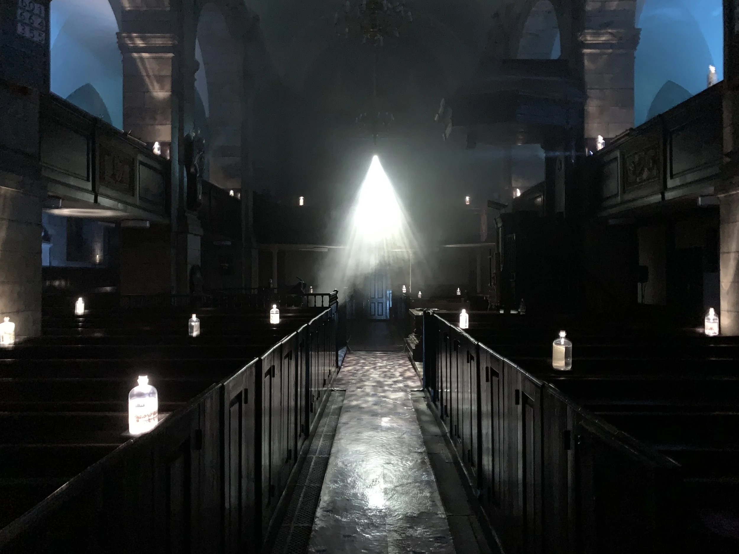  Installation Design - In March 2019, the Kirk of St Nicholas in Aberdeen played host to a commissioned light and sound event that was inspired by the stories of Danish and Norwegian refugees who fled their countries in World War II and made their ho