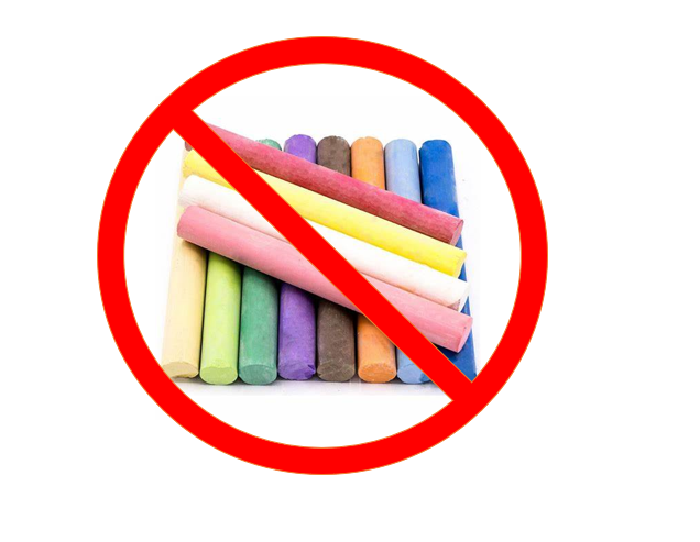  Reminder: Chalk On Sidewalk Only