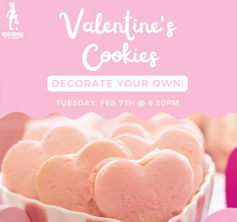 Lost Boy Cider Valentine's Day Cookie Class