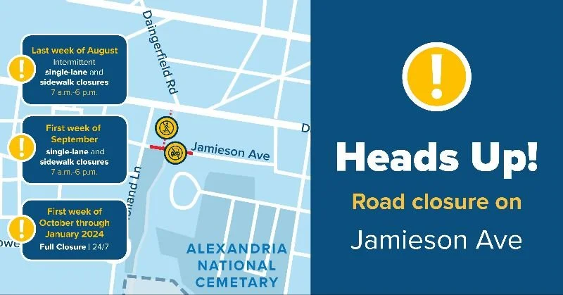 Road Closure on Jamieson Avenue 