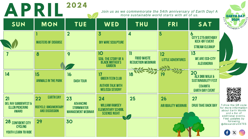 Celebrate Earth Month in Alexandria
