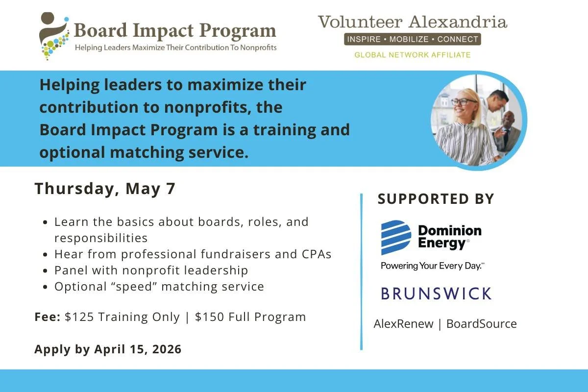 Volunteer Alexandria Board Impact Program