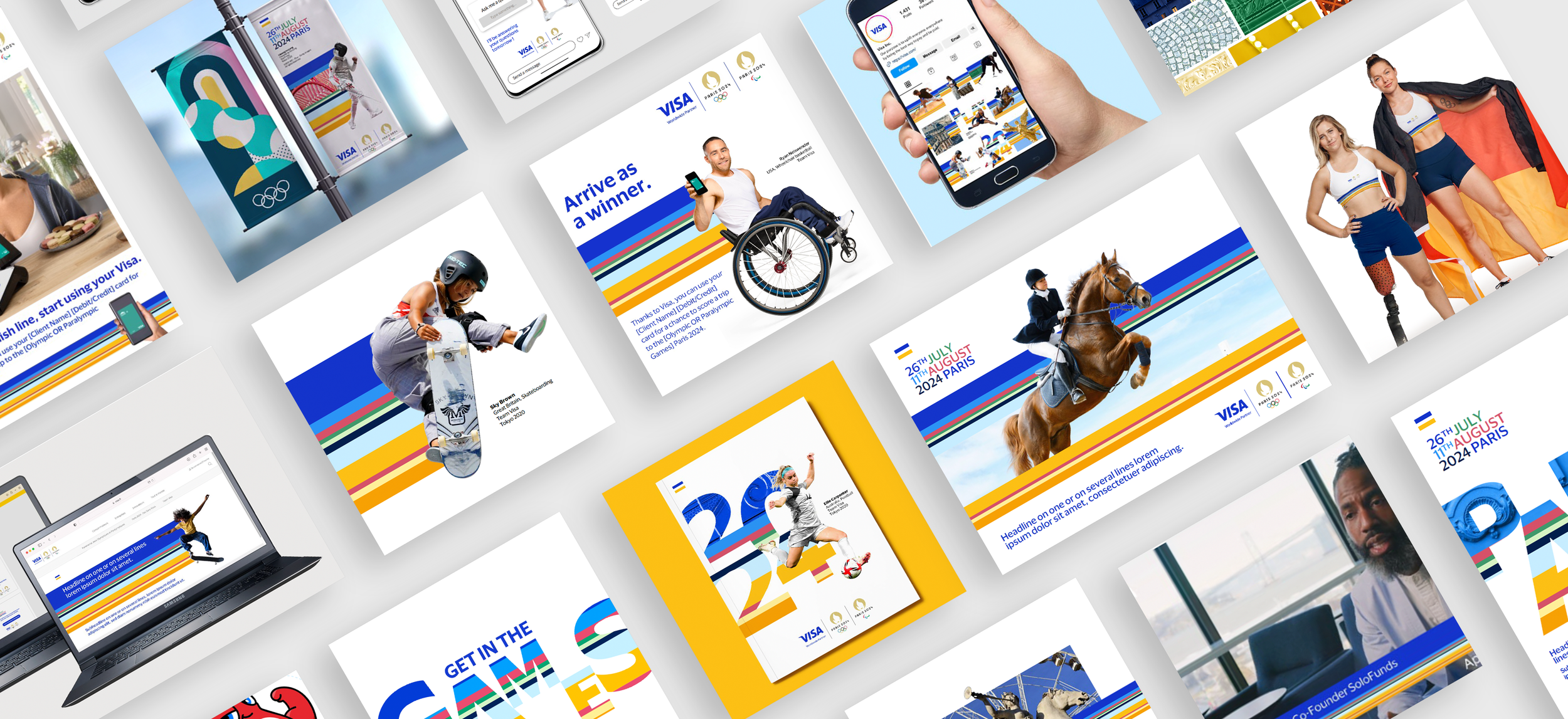 Visual Identity System Visa for Paris 2024 in collaboration with Carre Noir