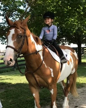 Bea Gallagher riding Chief
