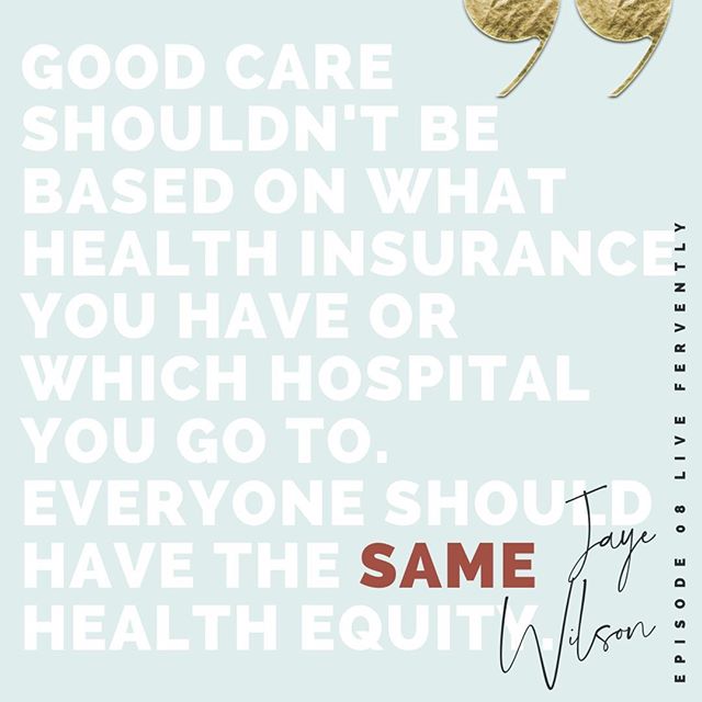 &quot;Good care shouldn't be based on what health insurance you have or which hospital you go to. Everyone should have the same health equity,&quot; says Jaye Wilson, co-Founder of @MelinatedMoms. In the latest #LiveFervently (#linkinbio) learn more 