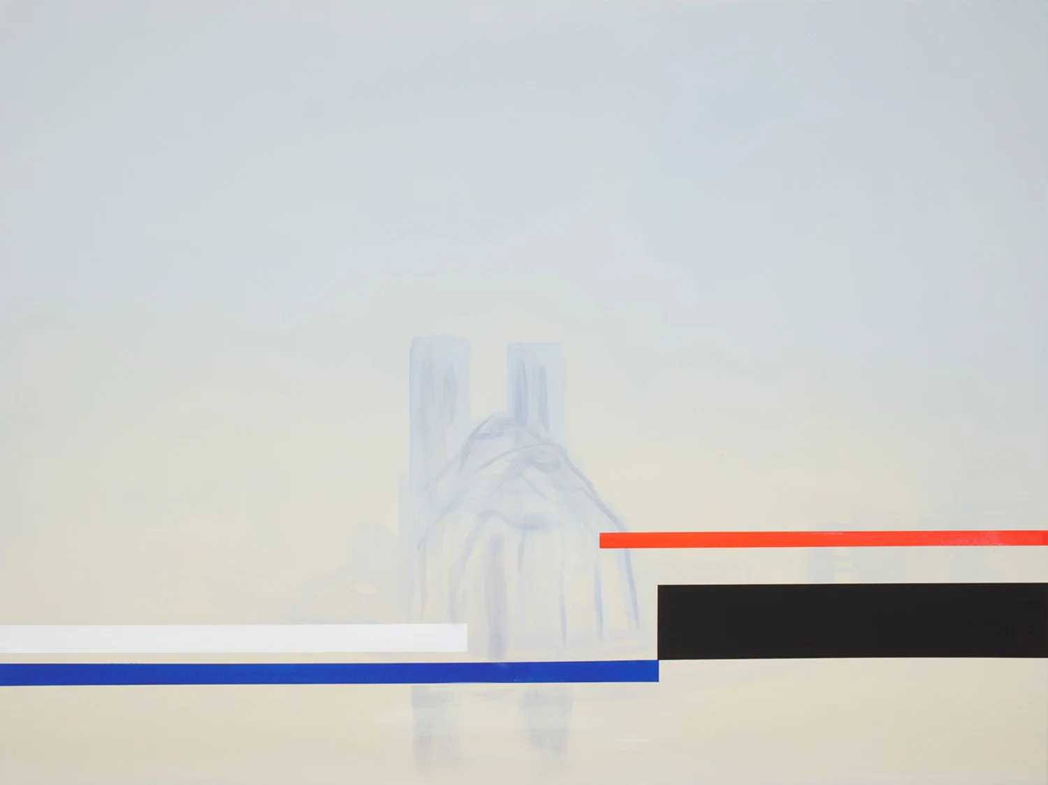 Breaking News (Notre Dame, Paris France series) , 2019, Acrylic on canvas, 30” x 40”