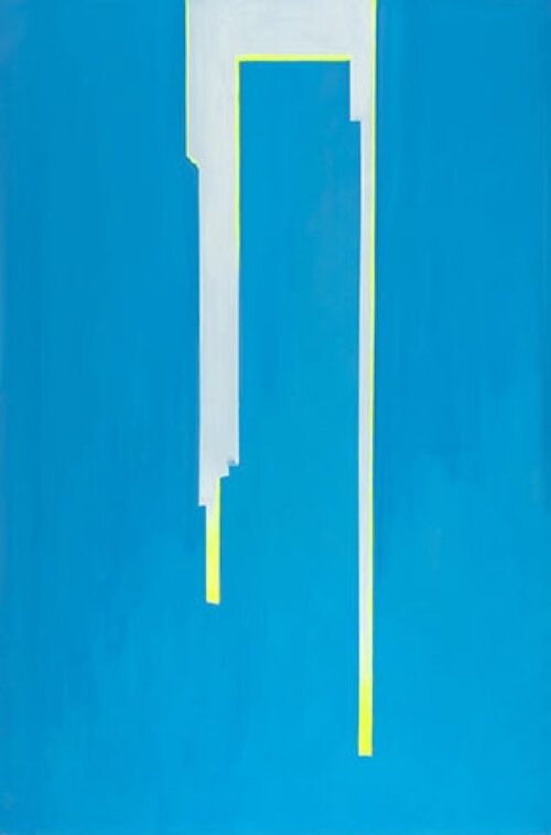 Wanda Koop, In Absentia (Cerulean Blue - Luminous Yellow)