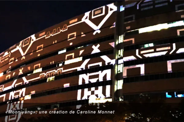 Caroline Monnet présente sa projection architecturale «Monniyang»