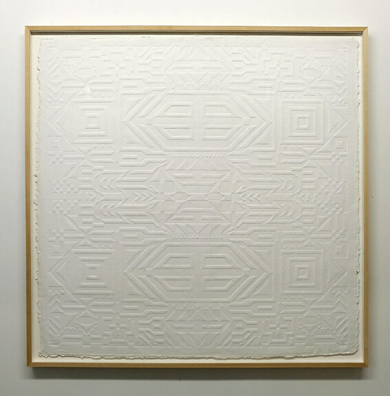  Caroline Monnet,  Nexus , 2020, Embossing on handmade St-Armand paper, 40” x 40”, Edition of 5 