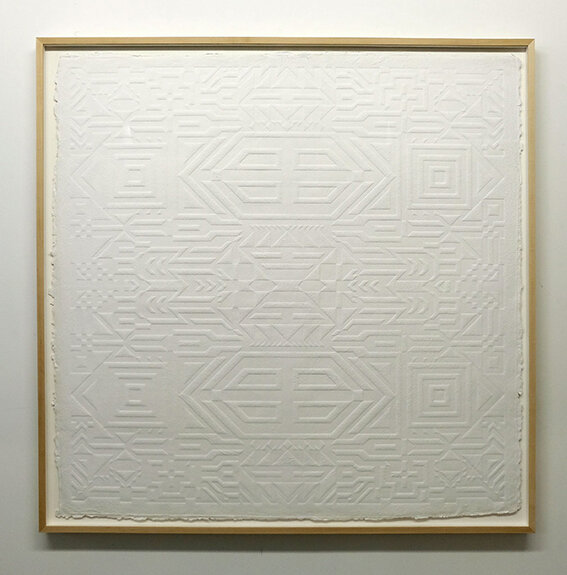   Caroline Monnet ,  Nexus , 2020, Embossing on handmade St-Armand paper, 40” x 40”, Edition of 5 