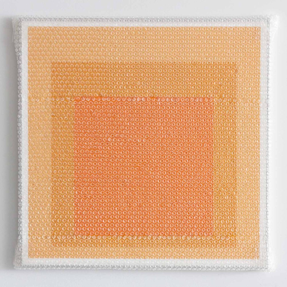 Homage to the Square with Bubble Wrap and Packing Tape, Tammi Campbell