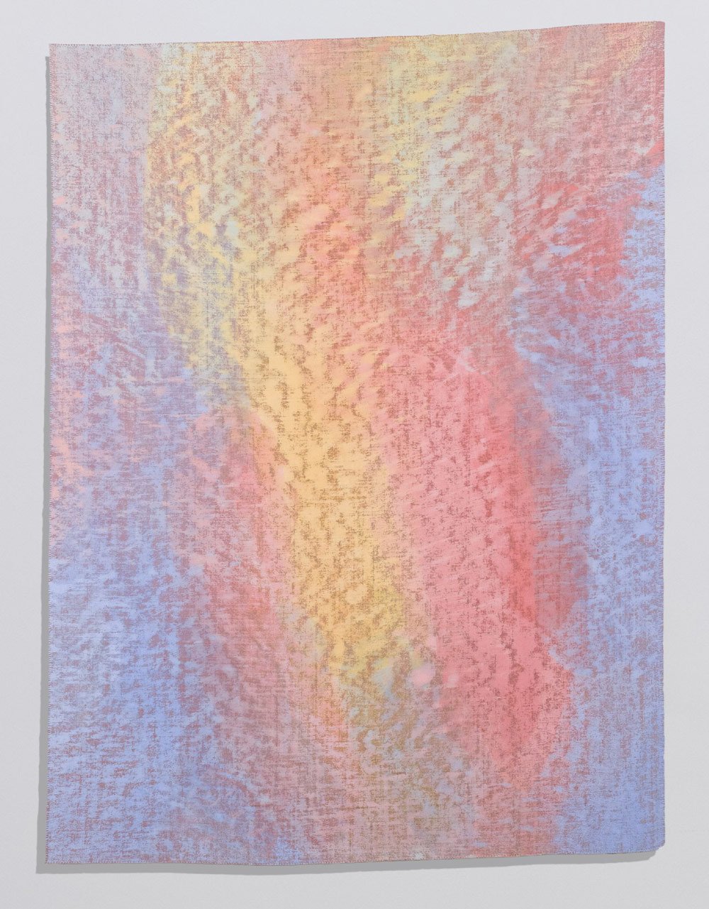   Marie-Claire Blais  -  Les ombres se sont déplacées 4 , 2022   Peinture, blanc de Meudon pigmenté et base acrylique sur toile de jute / Pigmented white of meudon, acrylic medium and plaster on burlap 41 1/2 x 31 in.  