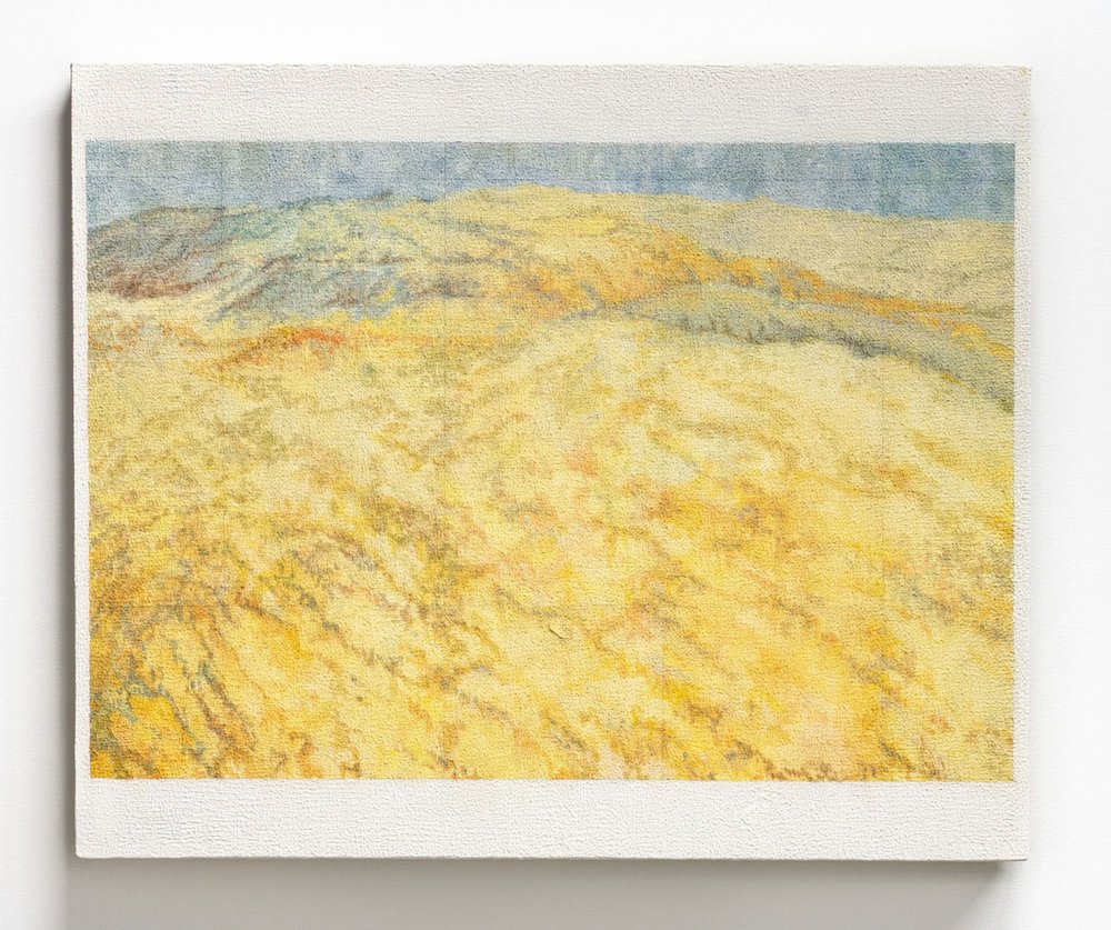   Nicolas Lachance  -  La terrasse sur la vallée, TG Cité industrielle, 1917 , 2022 Acrylique, huile et caséine sur toile / Acrylic, oil and casein on canvas 30 x 36 in. (76.2 x 91.4 cm) 
