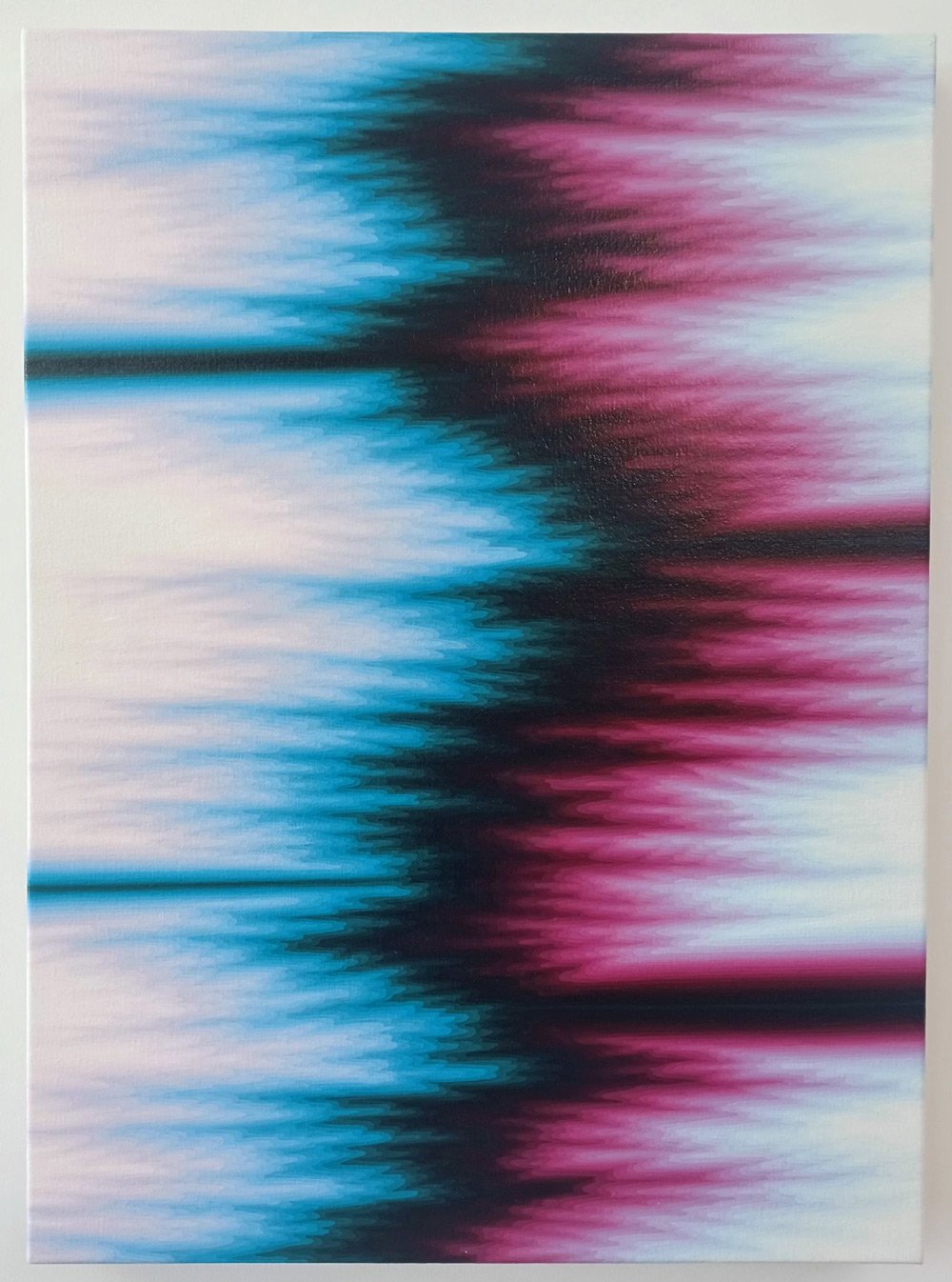   Karine Fréchette  -  Réverbérations 3 , 2023 Acrylique sur toile / Acrylic on canvas 30 x 22 in. (76.2 x 55.9 cm) 