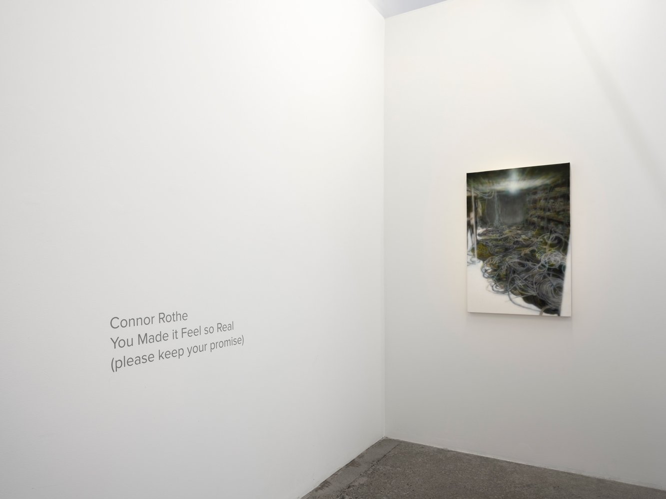 Connor Rothe - You Made It Feel So Real (Please Keep Your Promise) Vue d'installation / Installation View