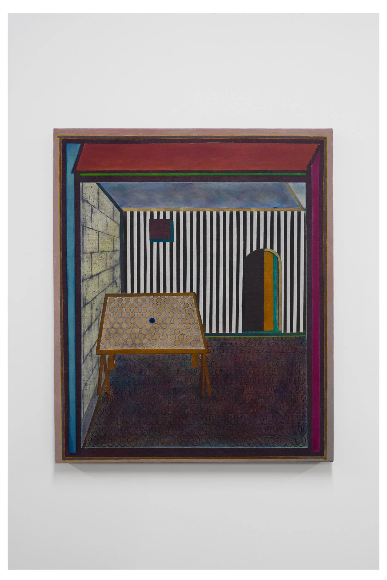 Patrick Howlett, holes , 2025, Détrempe, gomme-laque et huile sur toile de lin / Distemper, shellac and oil on linen, 24 x 20 in