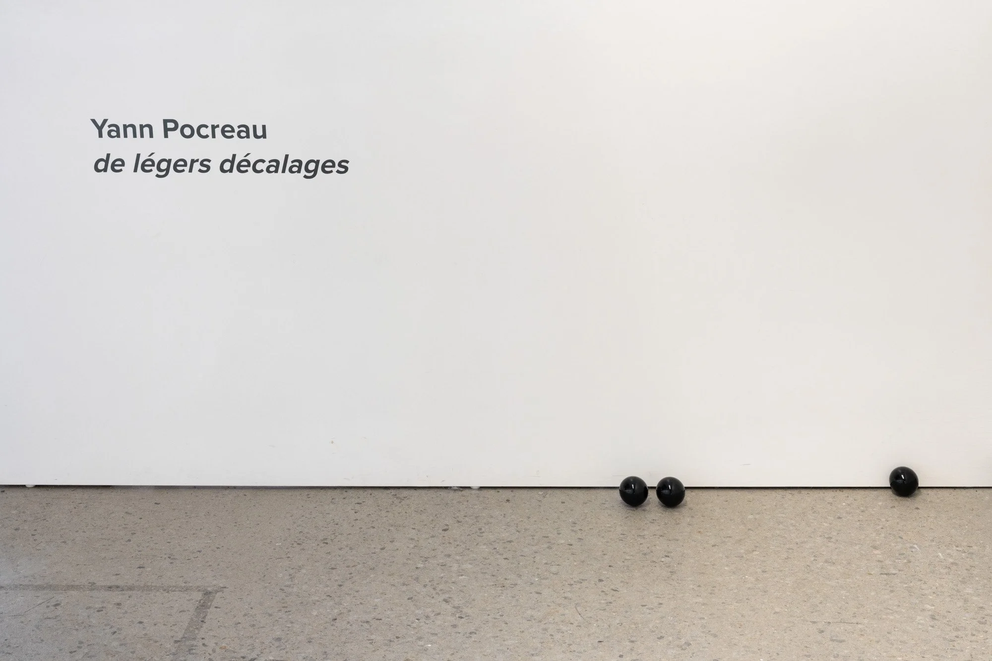 Yann Pocreau , de légers décalages , 2025. Vue d’installation / Installation view.
