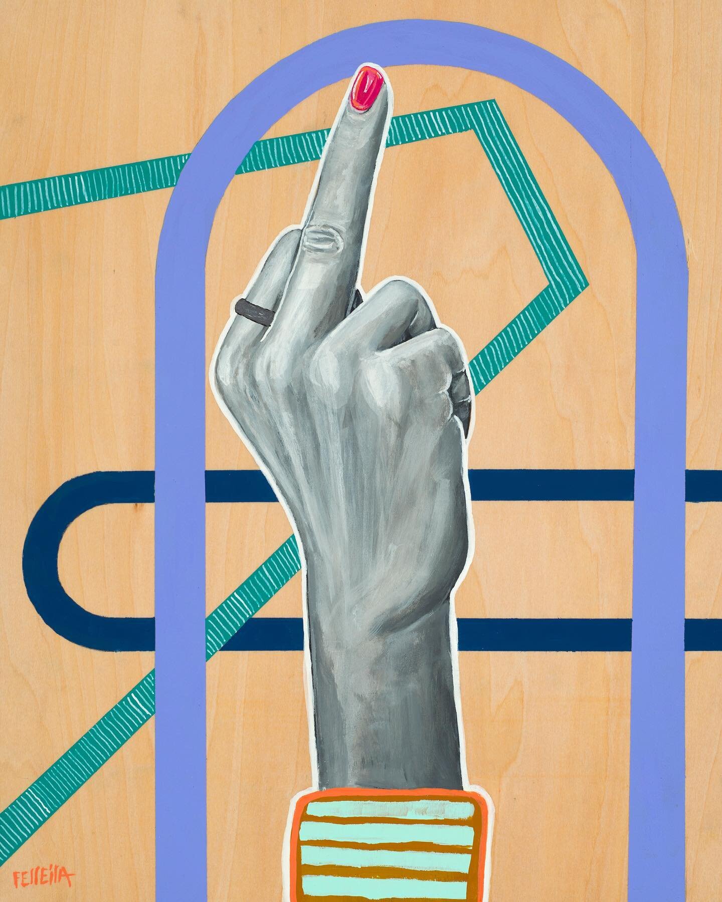 Here we have the grand finale with the final 3 pieces in the new Middle Finger Collection! 🖕🎨 With 2024 Calendars in rout &ndash; I&rsquo;ll be releasing the original works, this Thursday at 10am 🗓️! As a special treat, you&rsquo;ll get 2 calendar