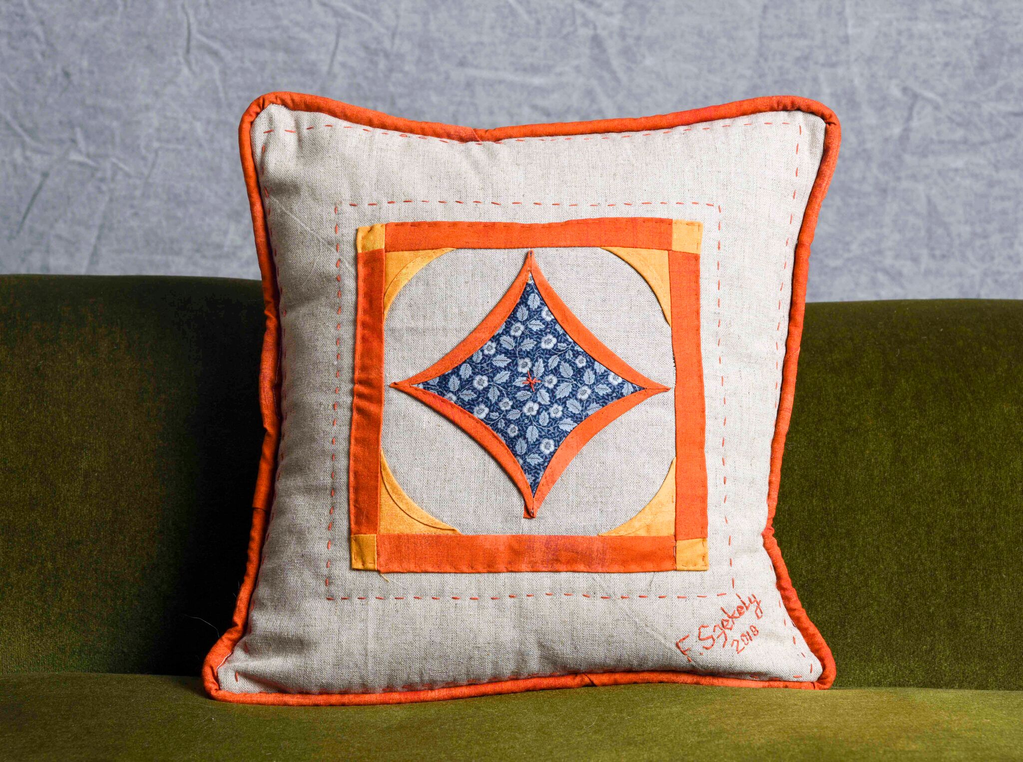 cathedral window cushion