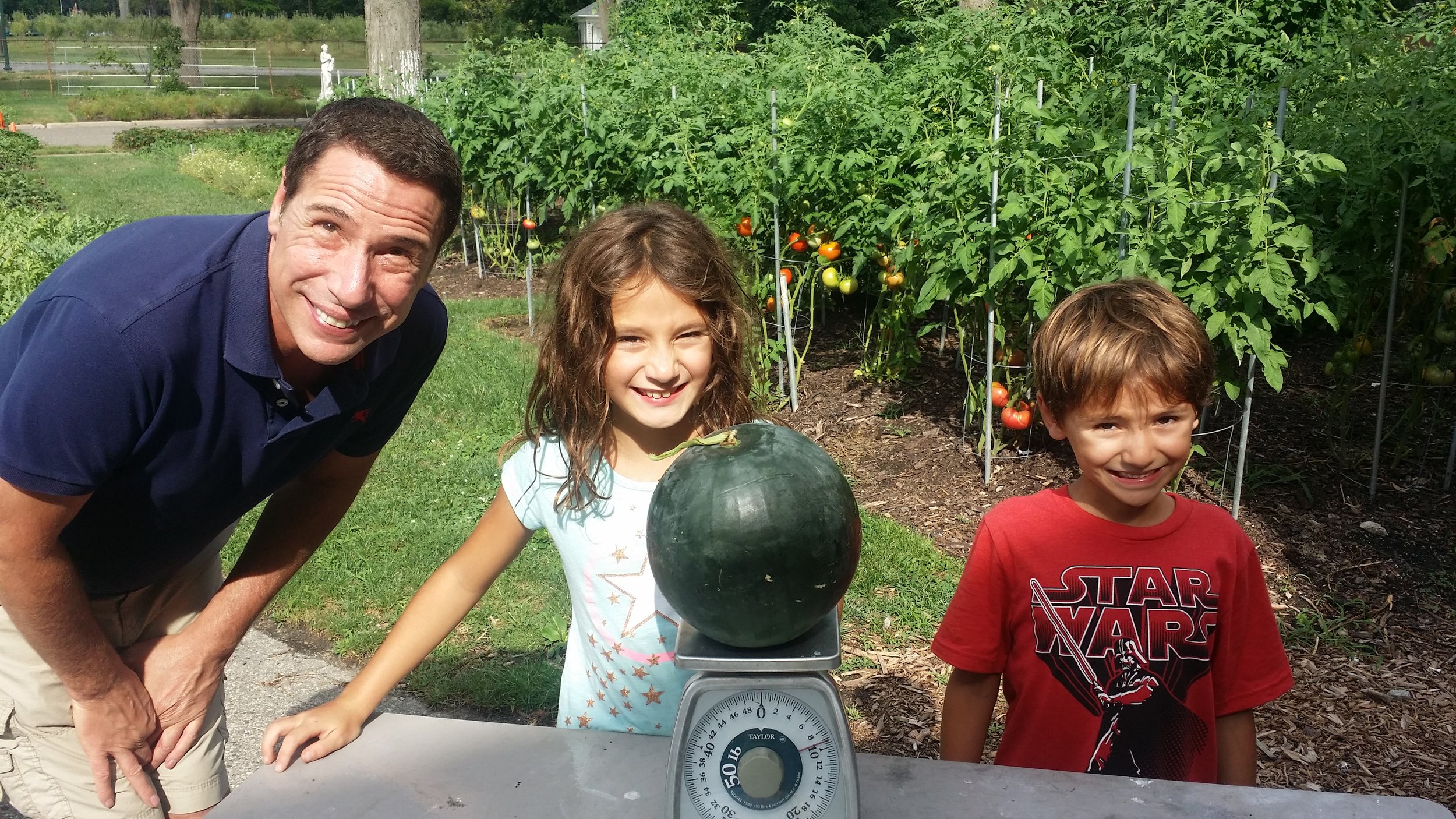  Uncle Bo and the Kids love the watermelons! 