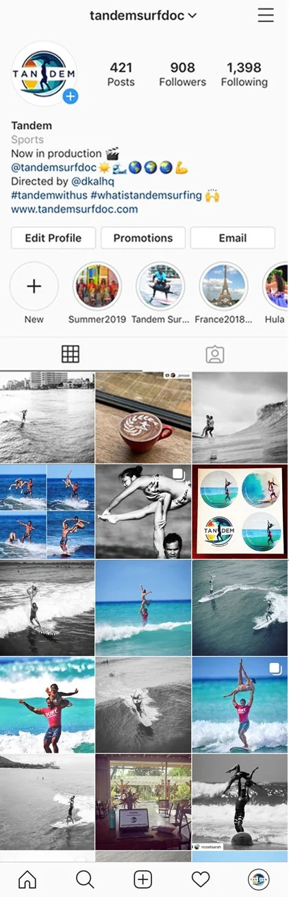 Tandem documentary Instagram page