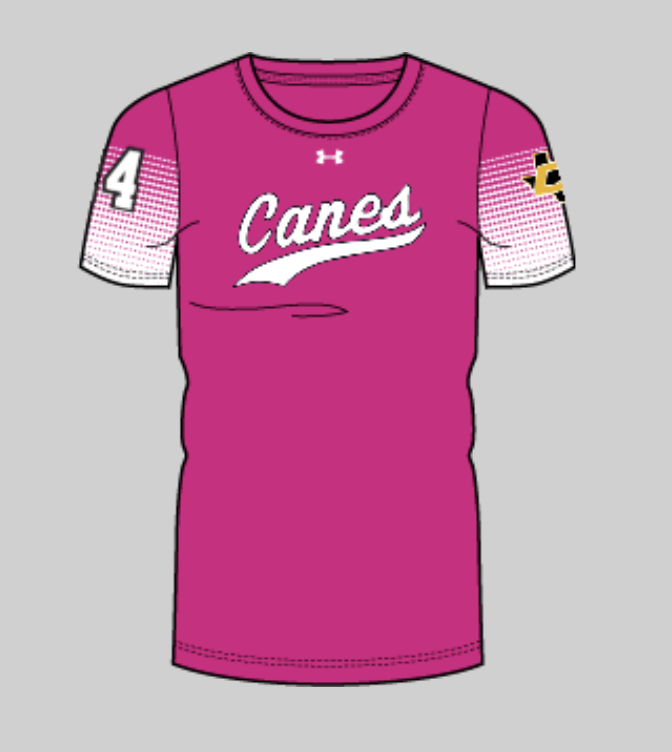 UA Canes Pink Womens Jersey — Canes Southwest