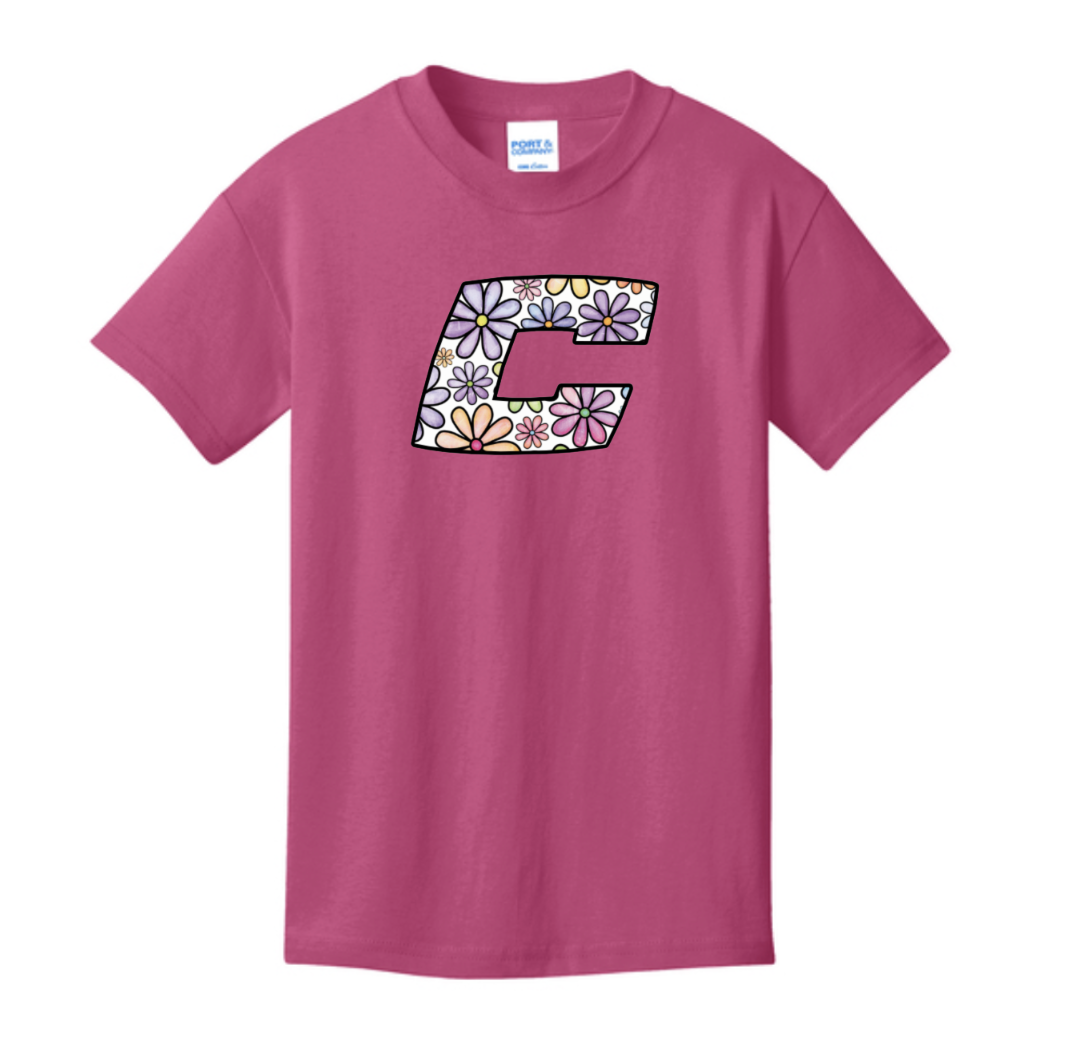 Canes Spring Flower 100% Cotton Tee - Toddler & Youth