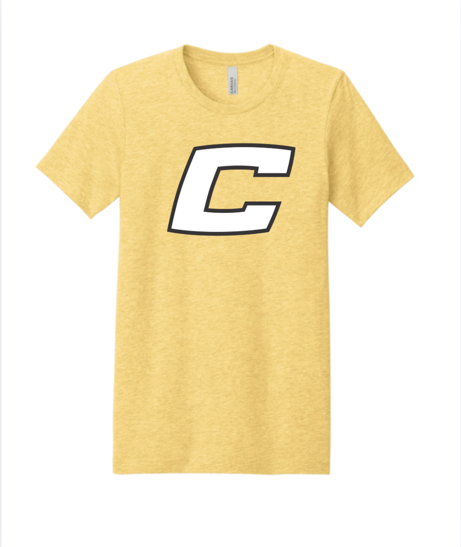 Canes C Heather Gold Cotton Blend Tee - Adult