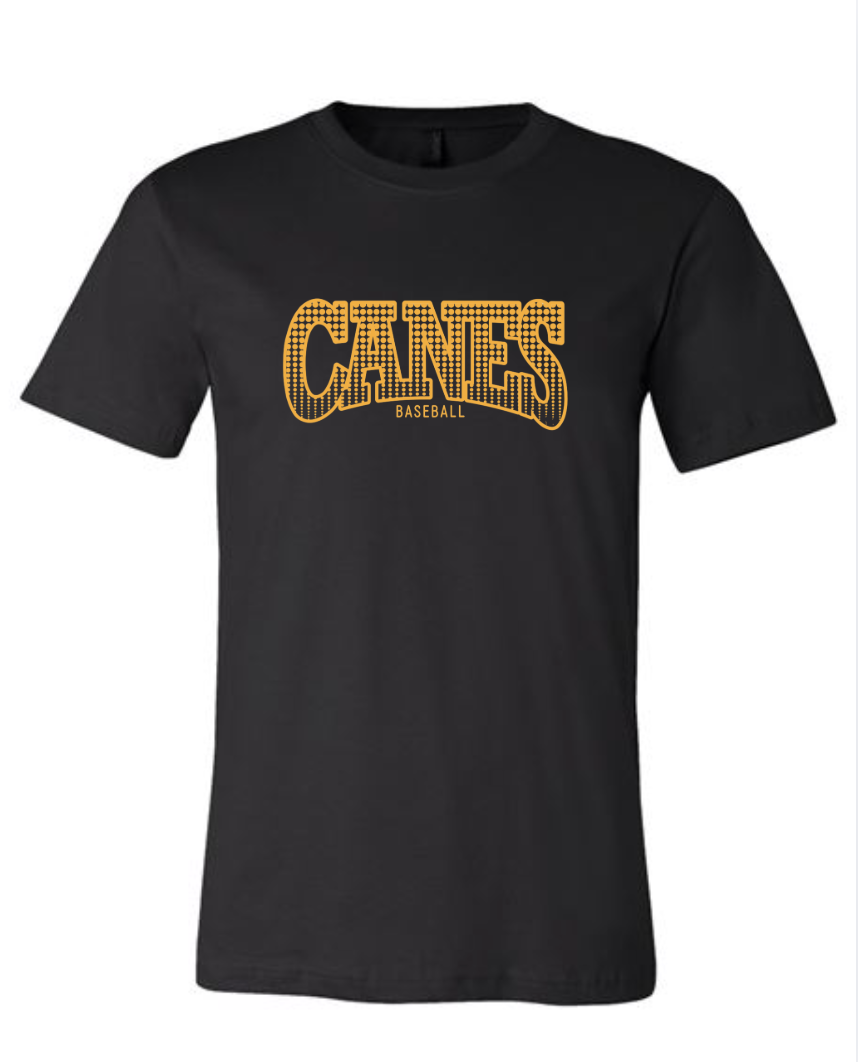 Canes Baseball Dots Tri Blend Tee