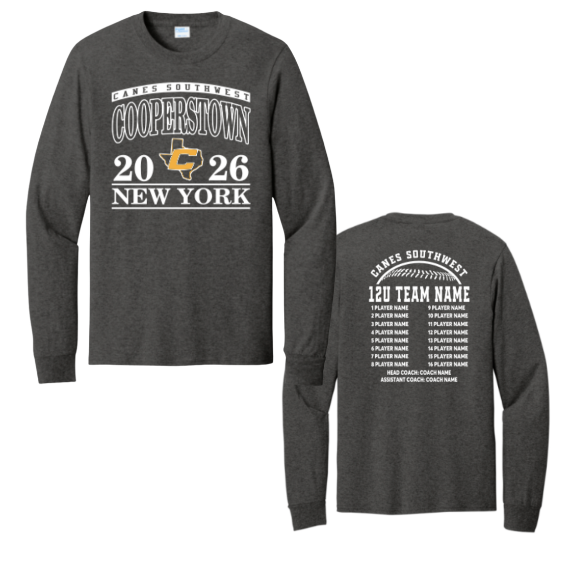 Canes Cooperstown 2026 Long Sleeve Team Tee