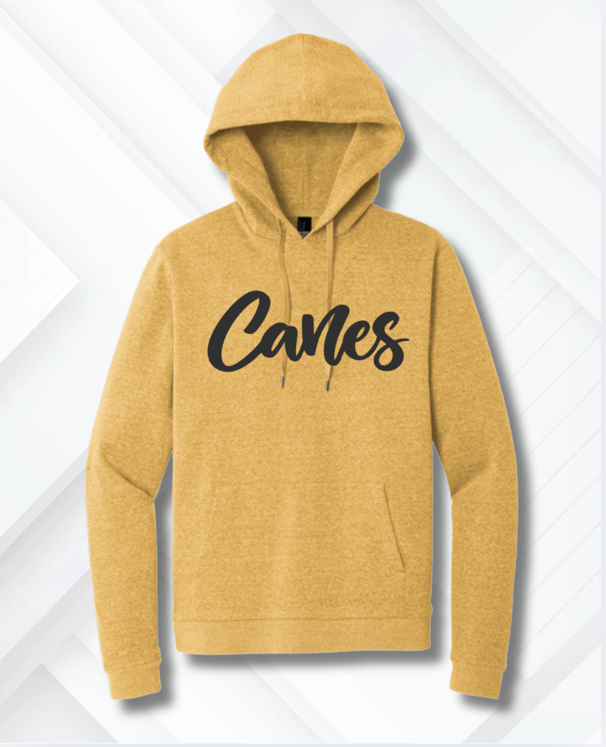 Heather Gold Tri Fleece Hoodie Canes Puff