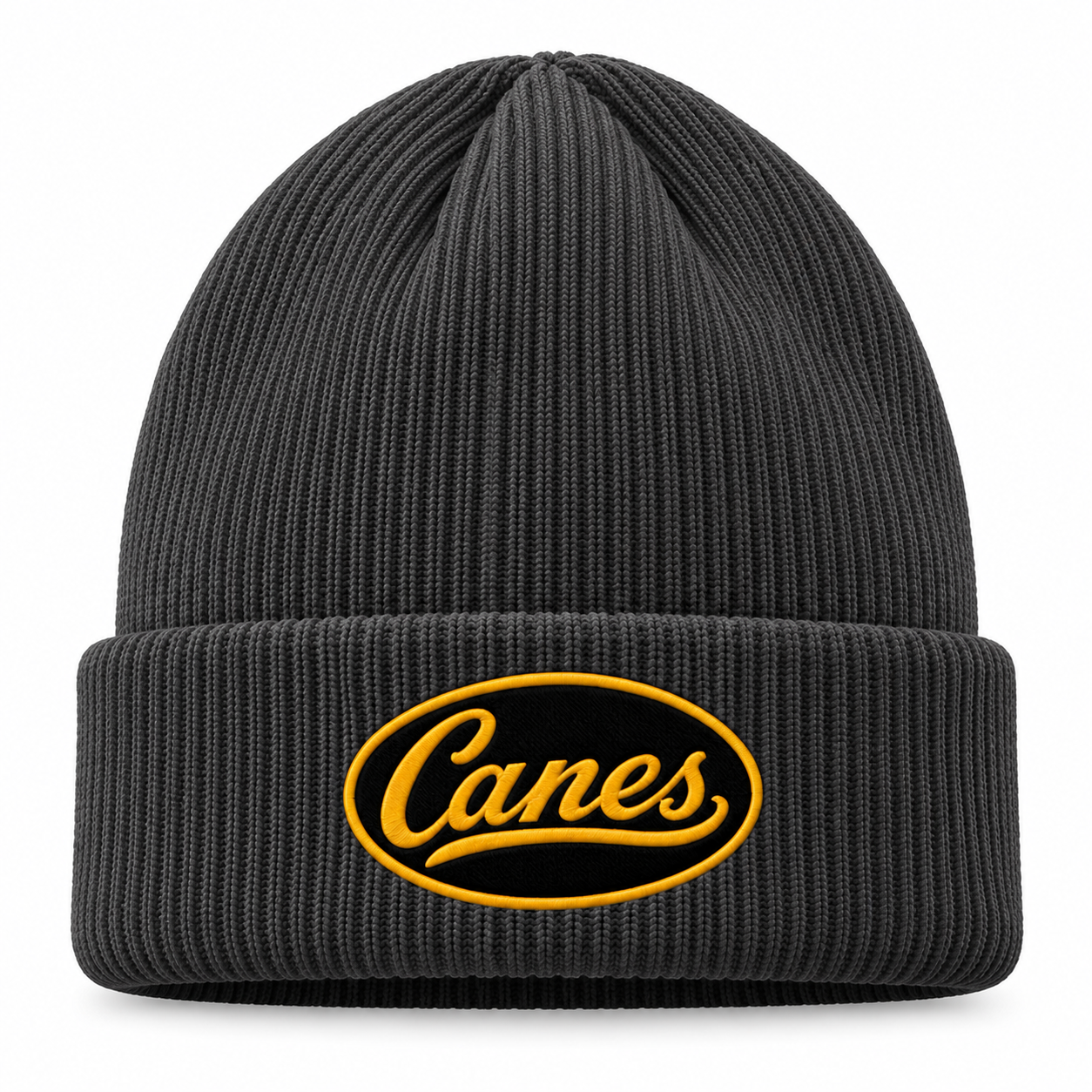 Canes Grey Patch Beanie