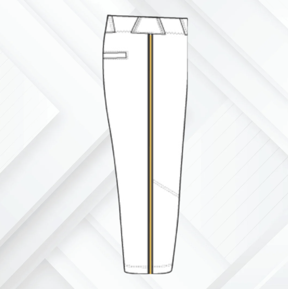 UA White Custom Braided Knicker Pants