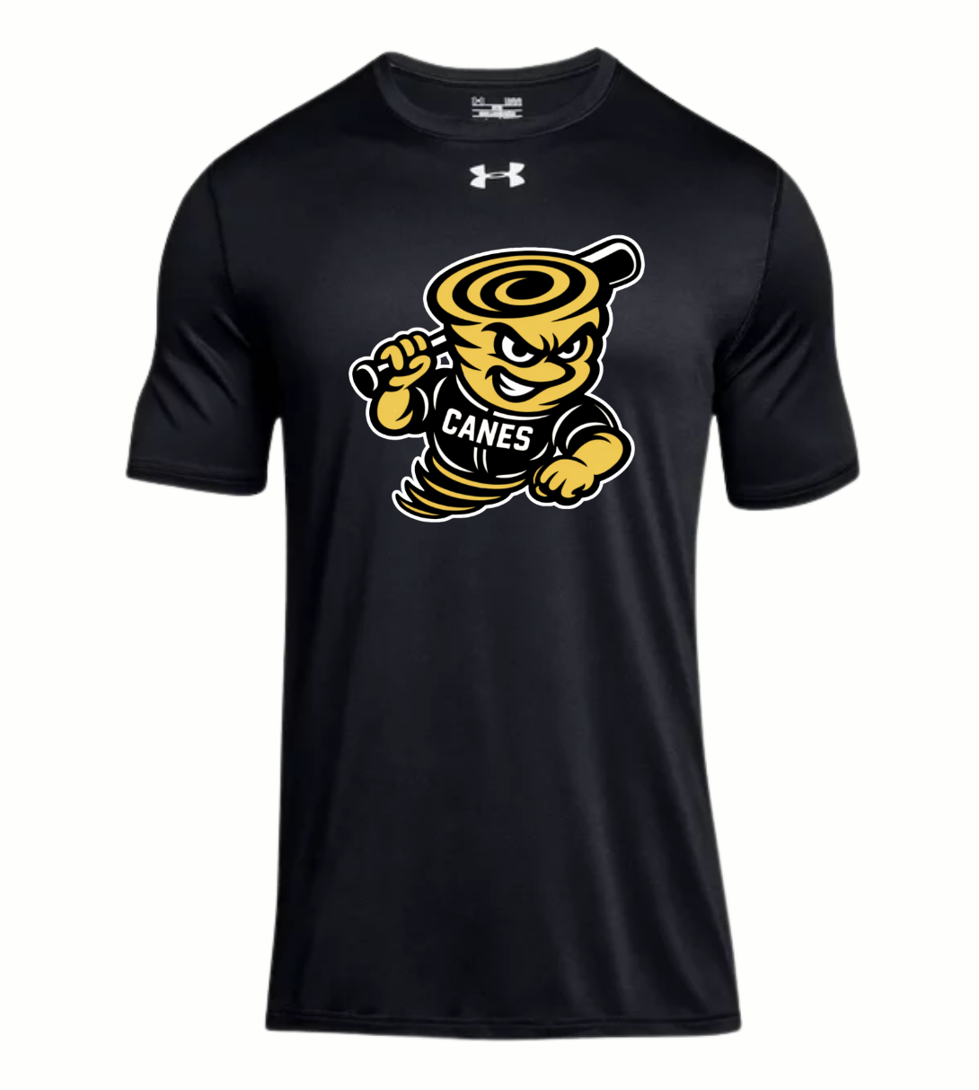 UA Canes Harry Cane Black Tech Tee