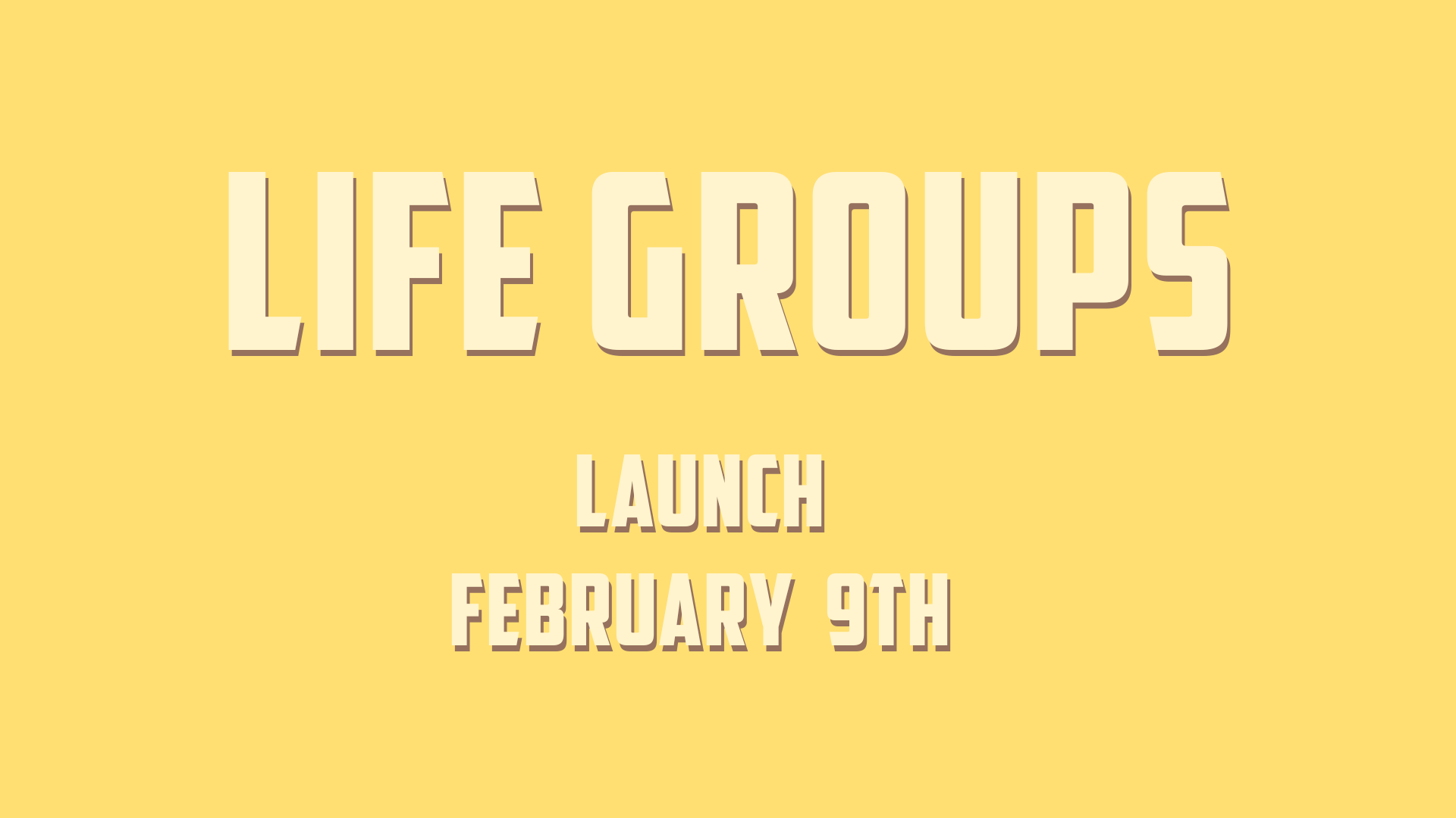 Life Groups Launch