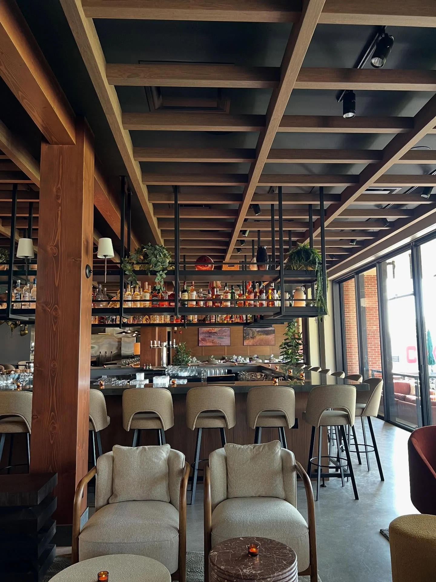 The Foxtrot restaurant at Spruce Meadows is now open for business. Enjoy a wonderful selection of charcoal grill dishes served in the main dining room or rooftop patio. Morning coffee served at Cafe Foxtrot. #davidbakerdesignoriginals Interiors by @s