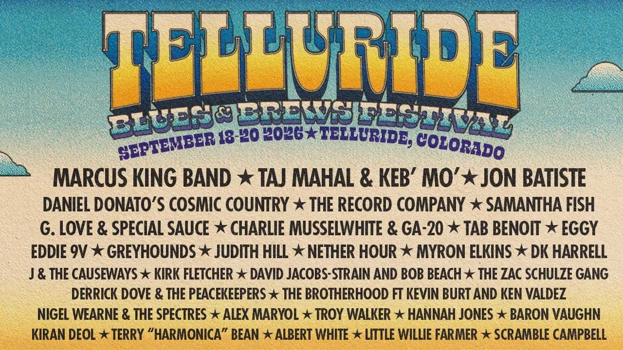Telluride Blues & Brews Festival 2026 Lineup