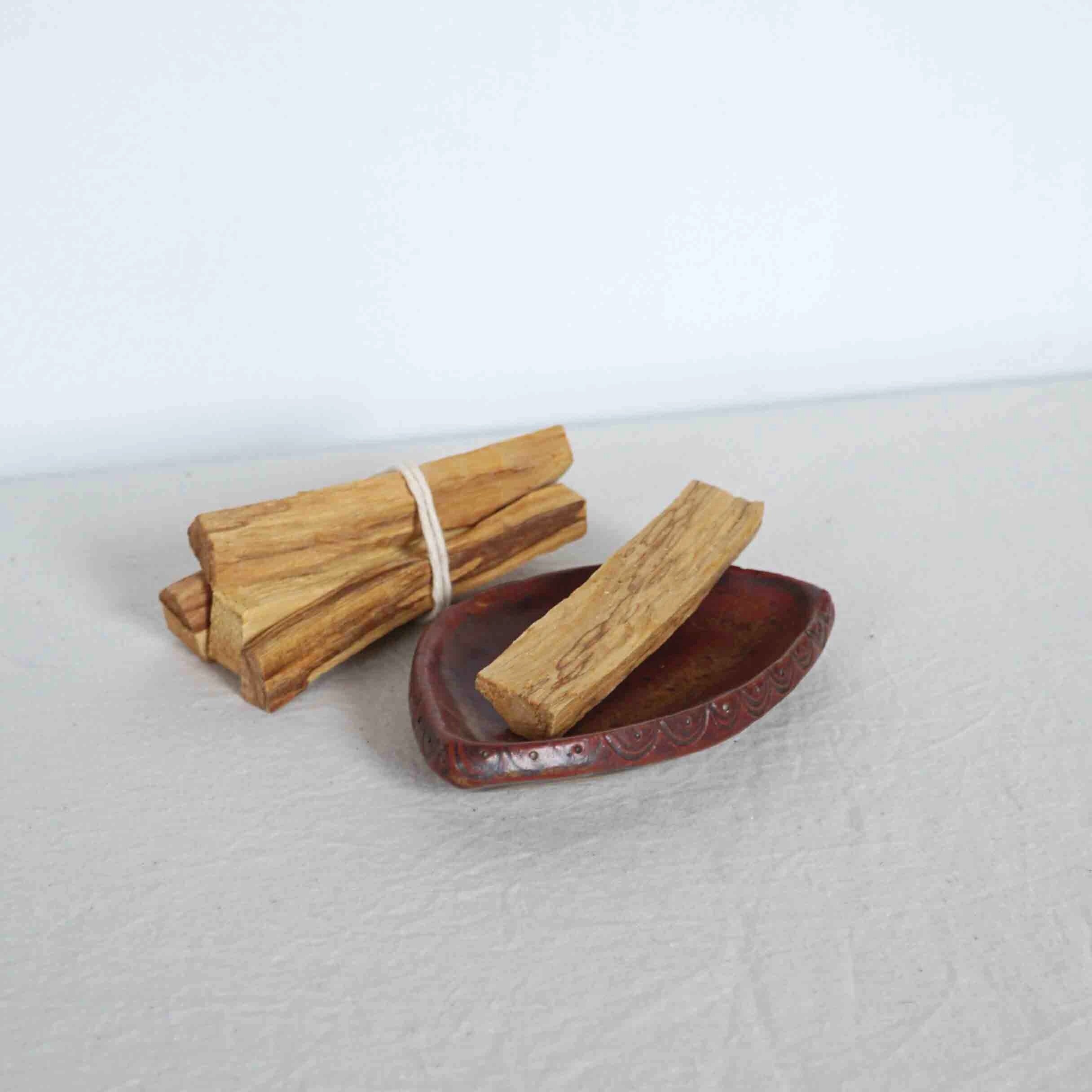 Handbuilt Smudge Dish with Palo Santo