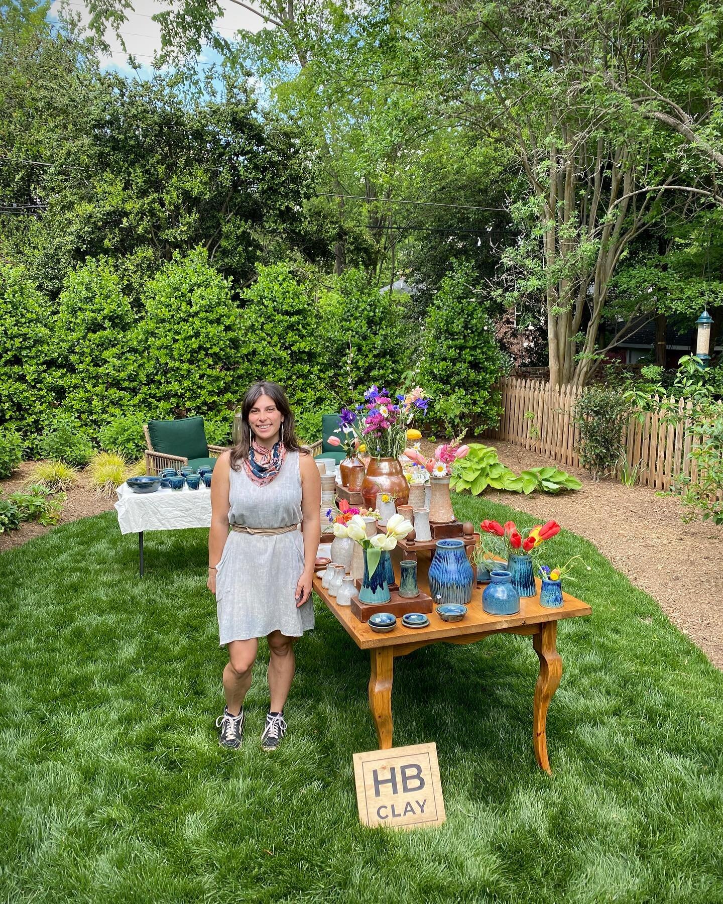 feeling grateful for my hometown community today! Charlotte friends and new friends, I cannot thank you enough for showing up and supporting me and  @carlisleceramics. send us pics of those pots in their new homes!! ✨🙏