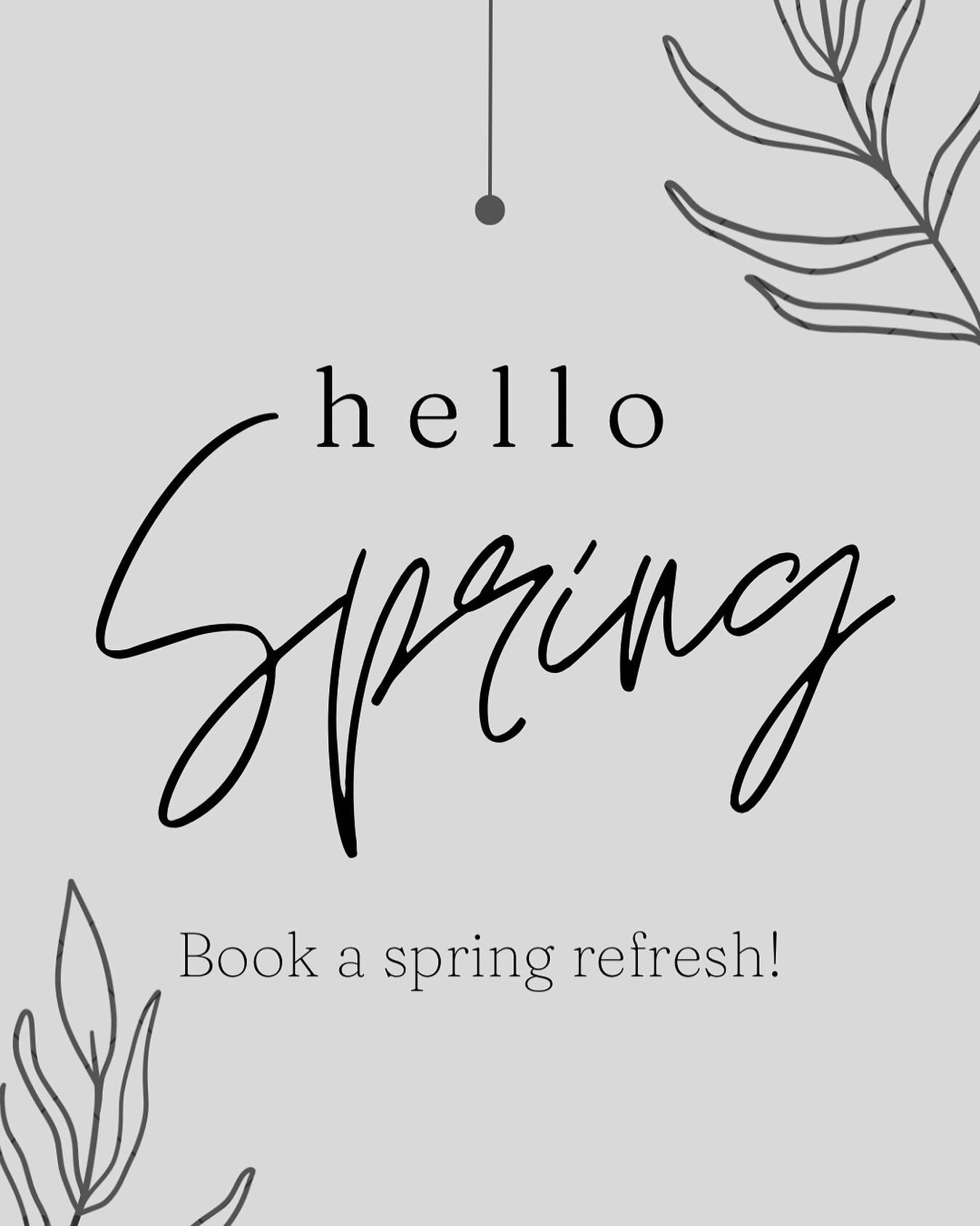 Spring is finally here and we&rsquo;re starting to feel it! 
Now is the perfect time to give your hair a beautiful refresh! 

Start looking and feeling your best, you deserve it! 

Book today on our website, or call us to book a consultation and we&r