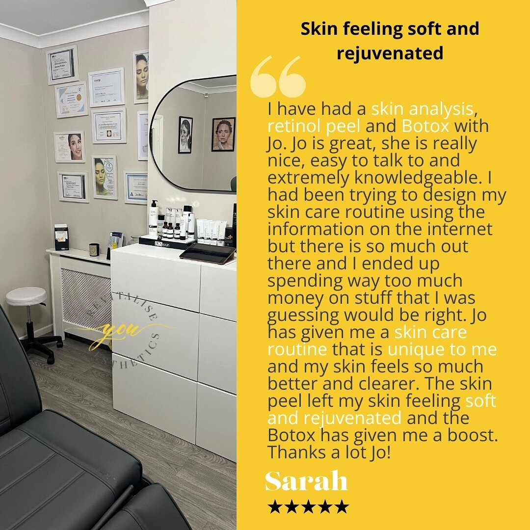 This review makes me feel 🌟. Not only is her skin feeling soft, rejuvenated and clearer, it&rsquo;s also given her a boost 🙌🙌

This was a new patient and after analysing her skin with my skin analysis machine and discussing her current routine. I 