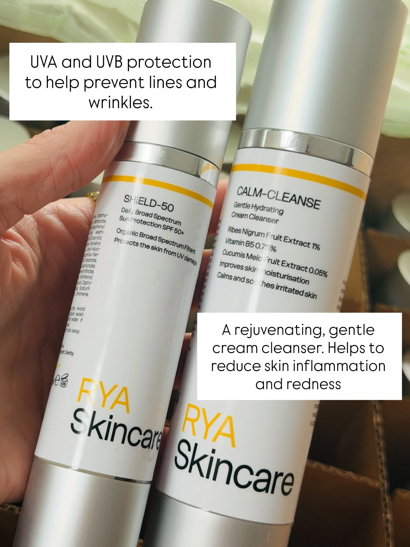 Two new essentials have landed at RYA Skincare ✨

You asked, so Im pleased to introduce the newest additions to your results-driven routine:

🫧 Calm-Cleanse
A gentle, hydrating cream cleanser designed to remove impurities without stripping the skin 