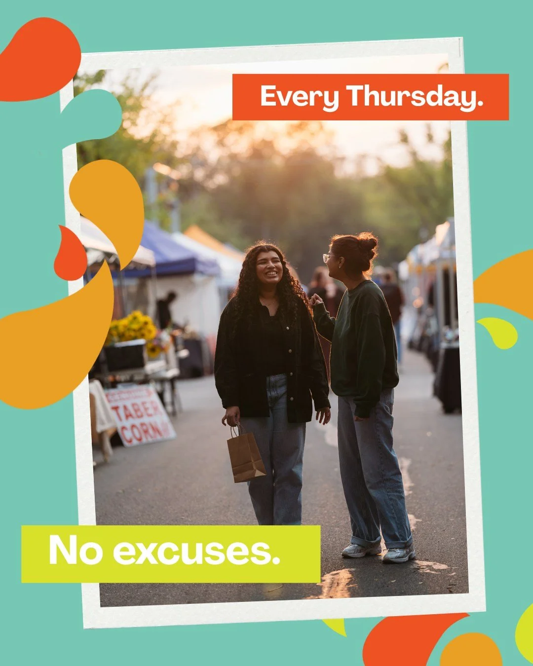 Spend time with your bestie and come to The Grand Market! 🌿 Whether you're catching up over delicious local eats, discovering fresh finds, or just enjoying the vibe, it&rsquo;s the perfect way to make memories together.

📅 Thursdays: May 15 - Octob