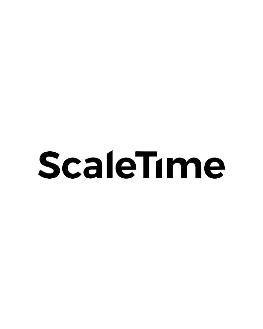 Scaletime logo in black text on a white background.