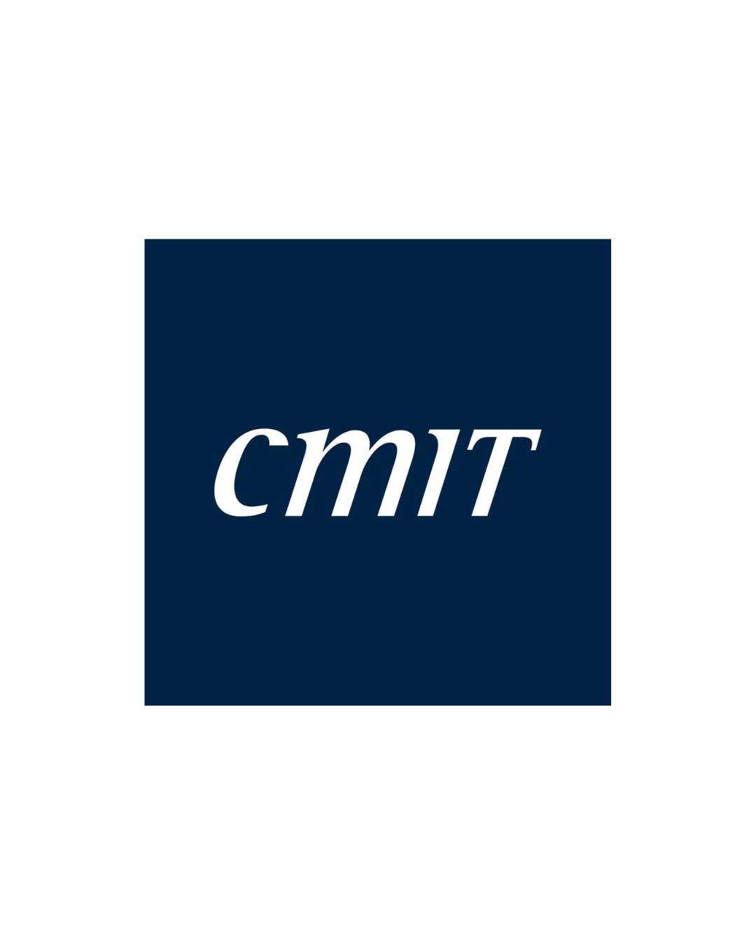 Logo with the lowercase letters 'cmit' in white on a dark blue square background.