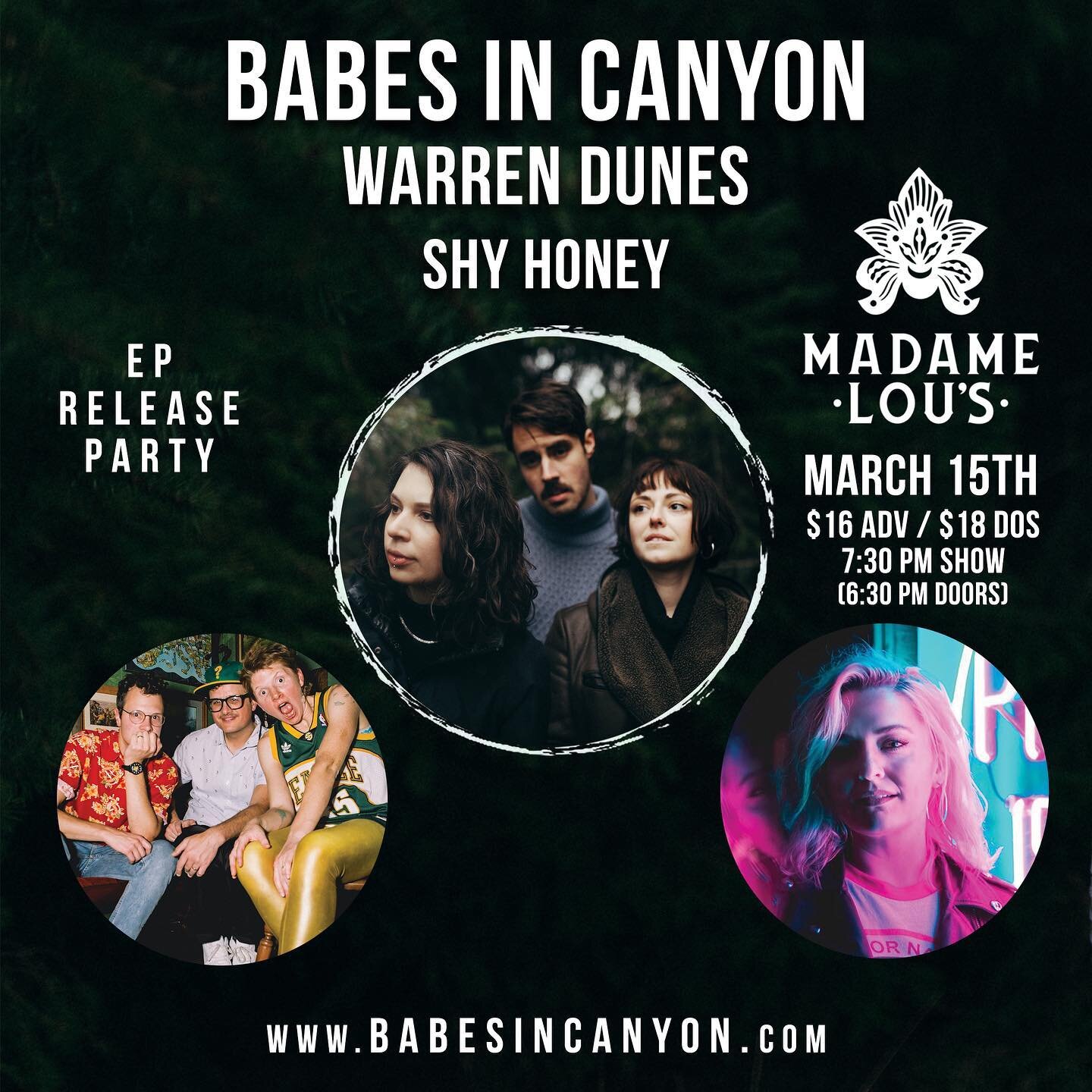 Seattle Friends!! 📣Show Announcement!! Please save the date: We are excited to head your way next month &amp; sharing the bill with some talented folks&hellip; We will be supporting @babesincanyon &amp; super stoked to be celebrating their record re