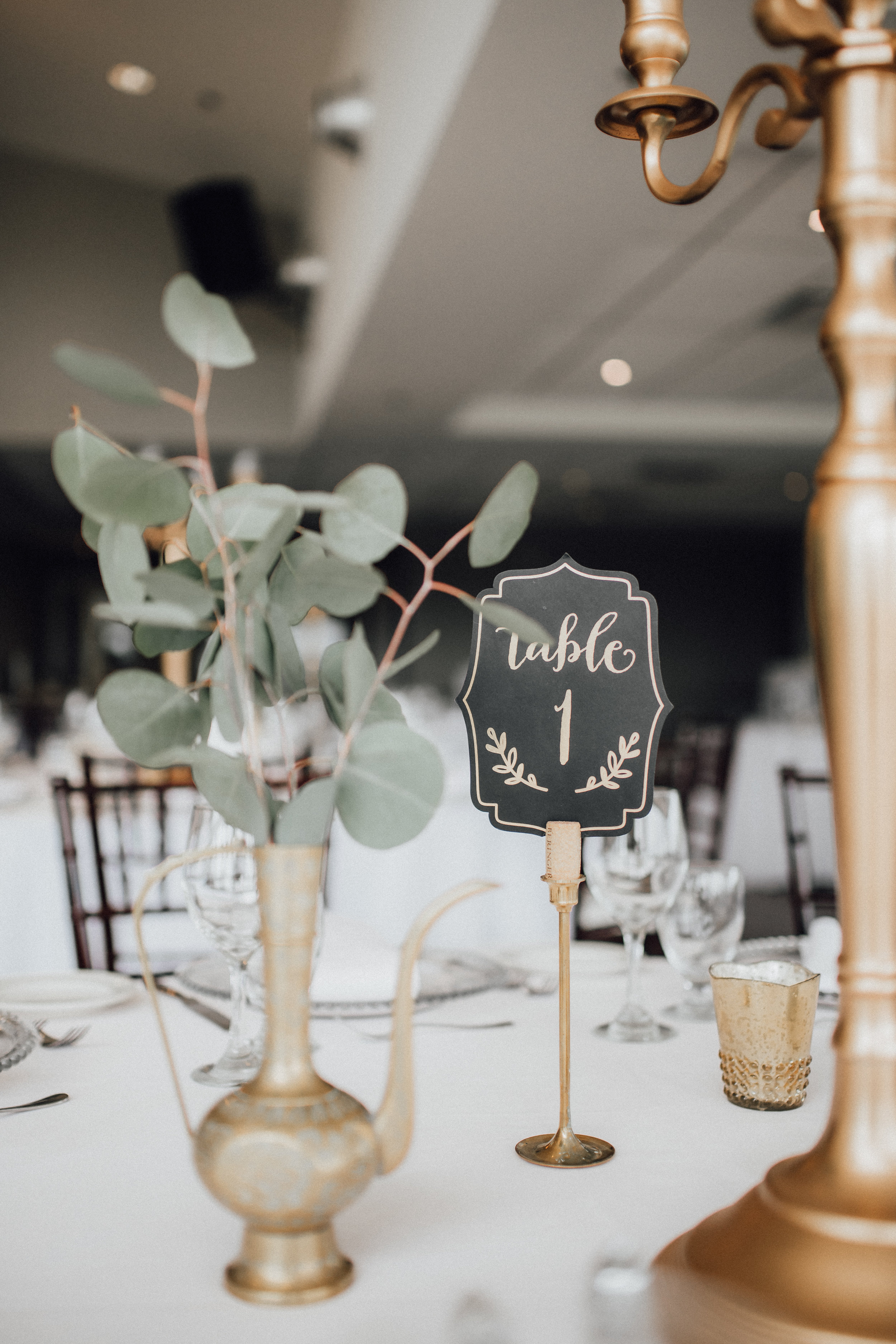 #23  Black &amp; Gold Table Numbers