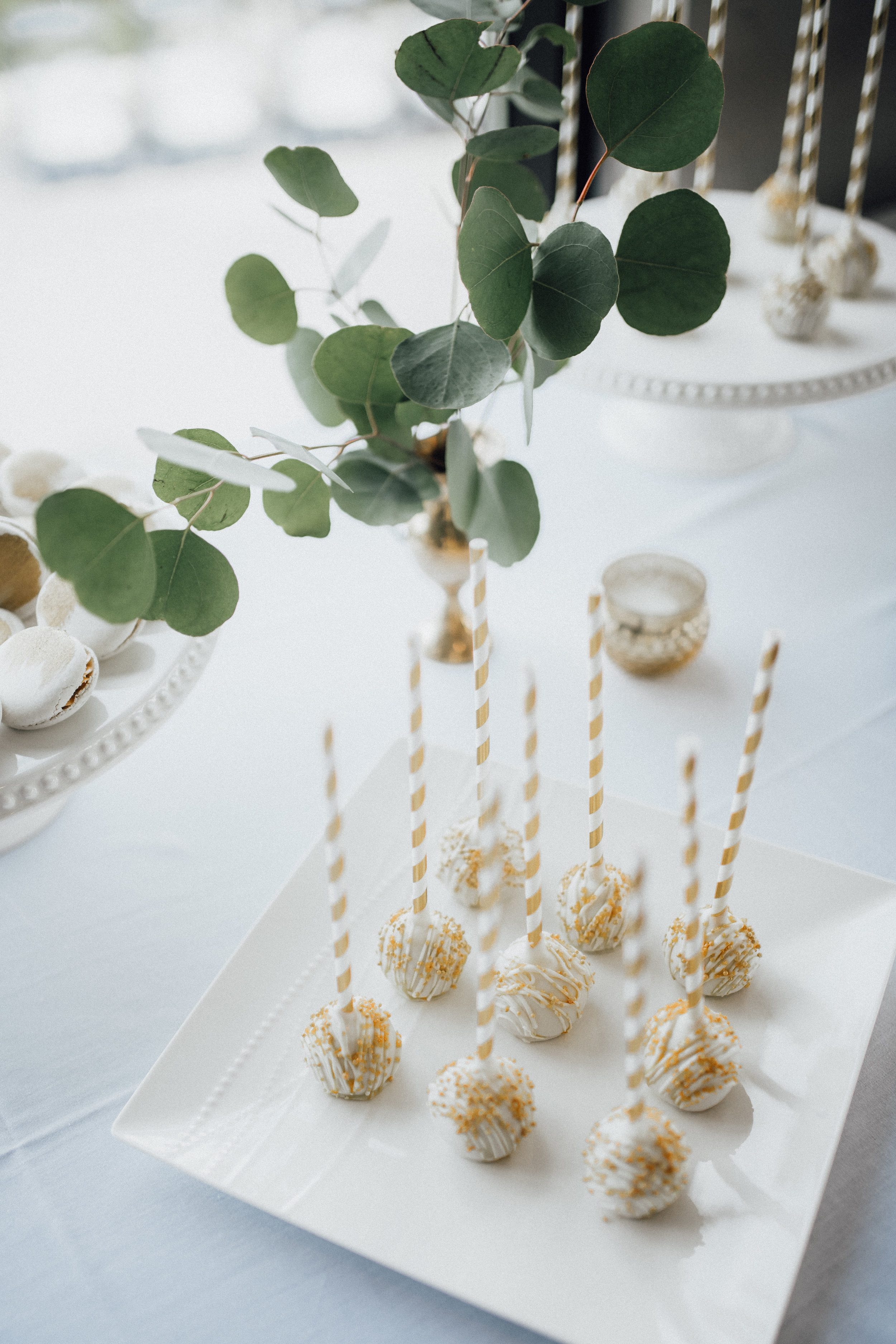#44  White Cake Plates &amp; Stands