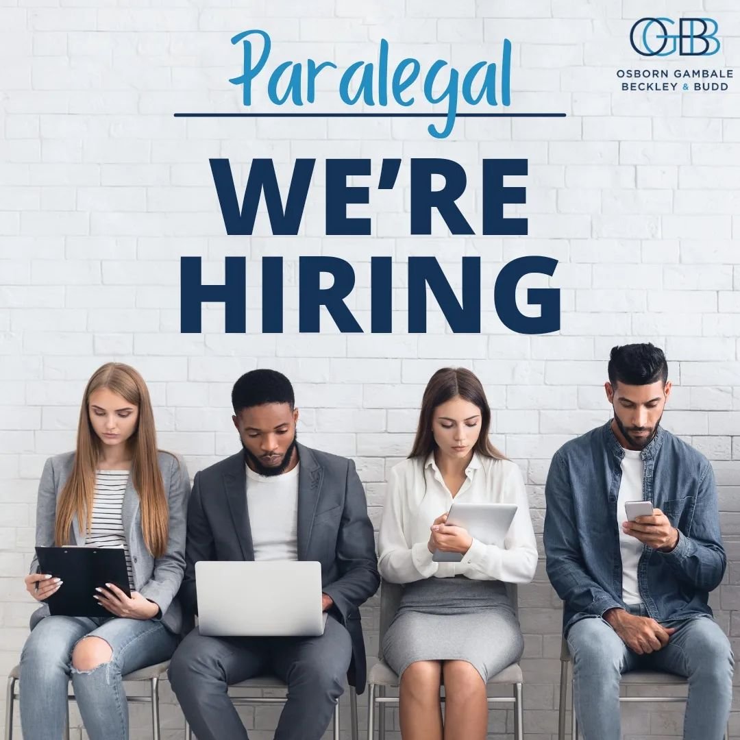 WE NEED MORE HELP: in search of *another* paralegal with 2+ years of experience (preferably with personal injury and/or workers' comp cases) to join our growing team. We offer competitive pay, flexible work arrangements (in office or at home), genero