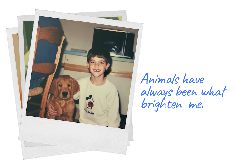 That’s me at age 10 with my buddy Gus.